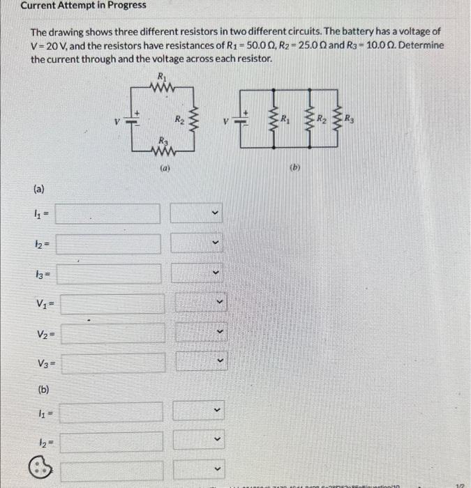 Solved The drawing shows three different resistors in two