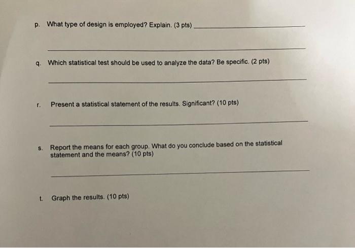 Solved 3. An investigator wants to know if playing classical | Chegg.com