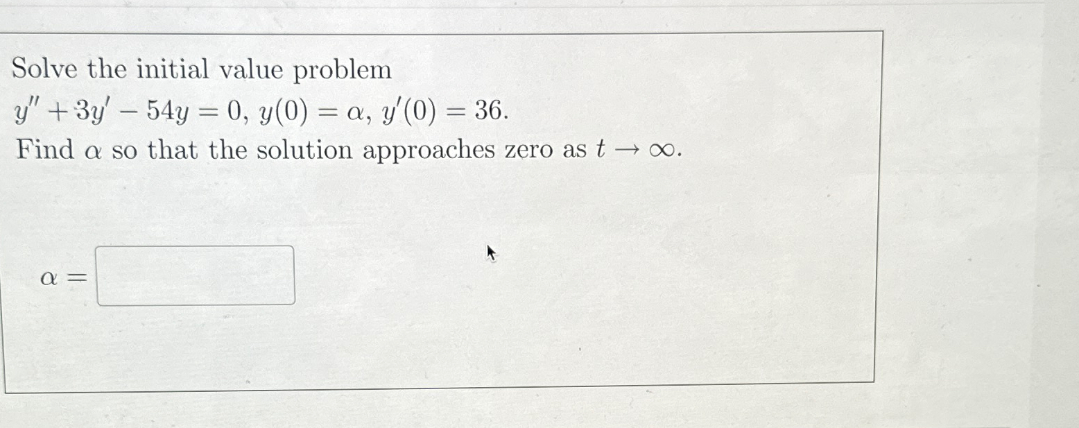 Solved Solve The Initial Value