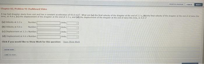 Solved please answer all parts and the units too. thank | Chegg.com