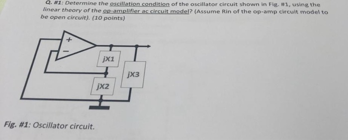 Solved Q. #1: Determine The Oscillation Condition Of The | Chegg.com