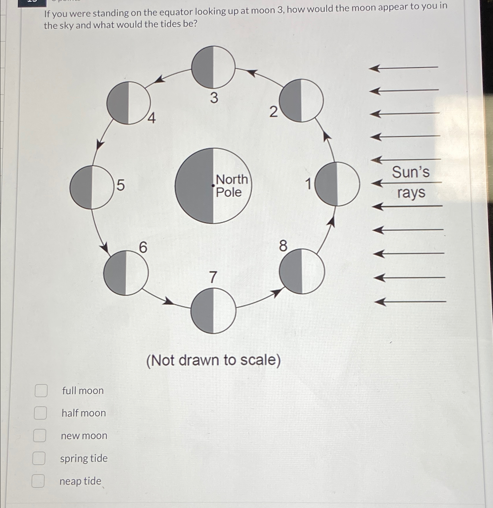 Solved If you were standing on the equator looking up at
