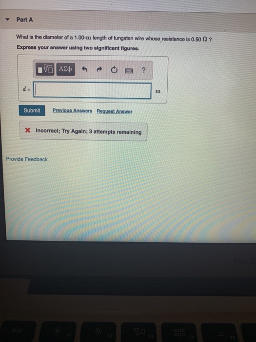 Solved Part A What is the diameter of a 1.00m length of