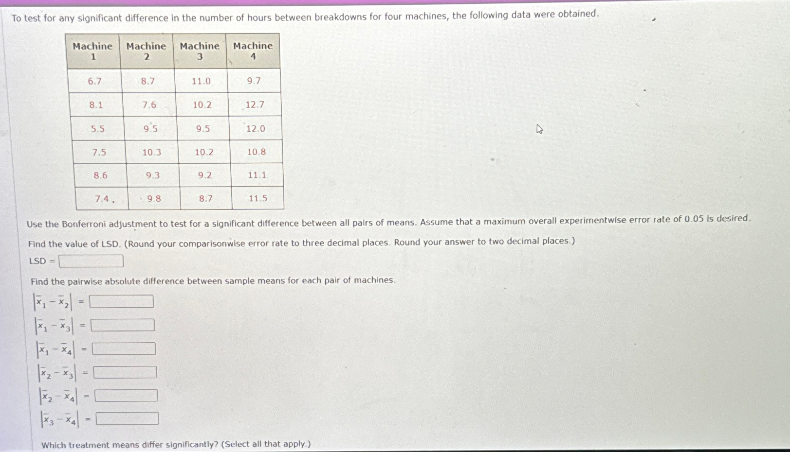Solved To test for any significant difference in the number | Chegg.com