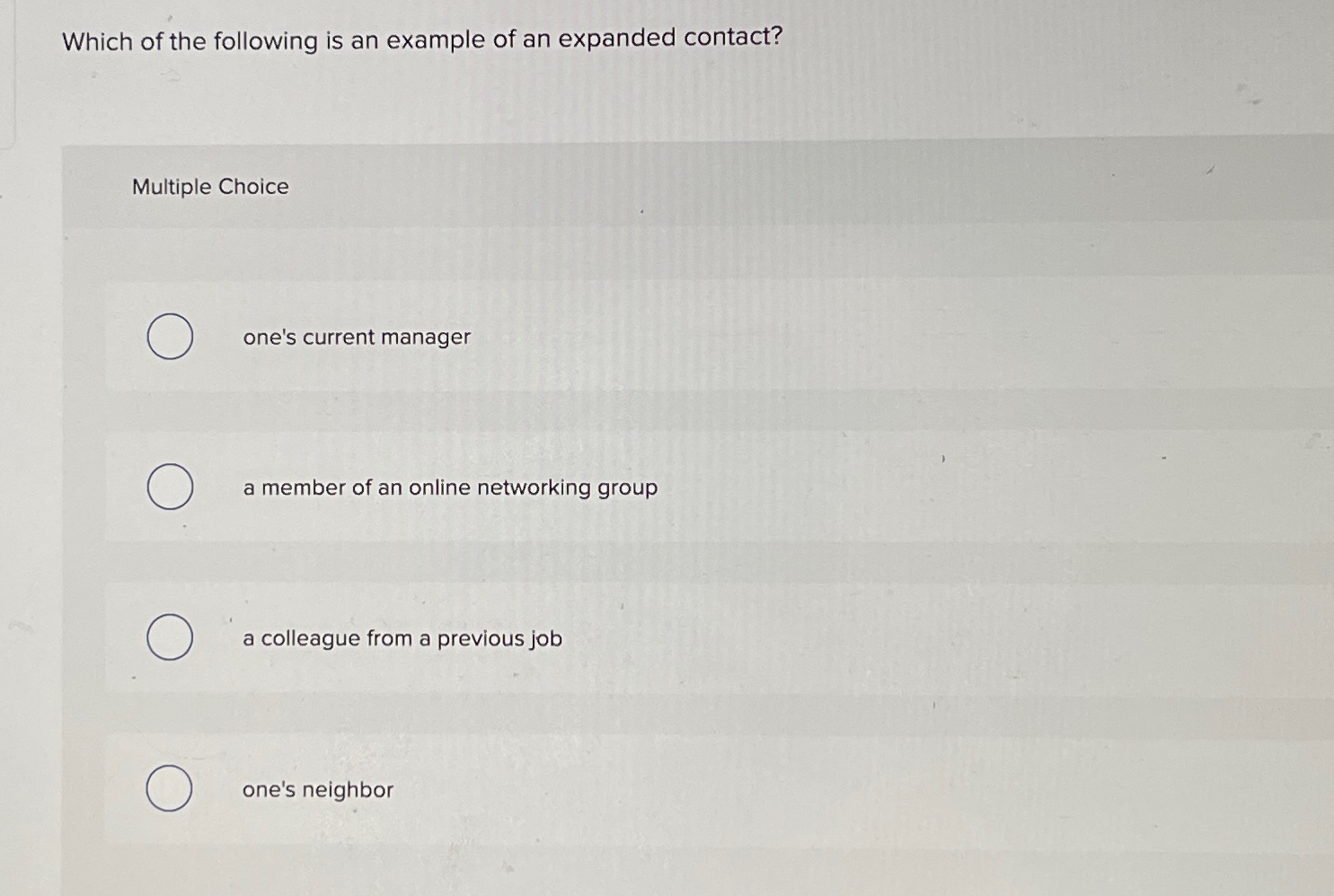 Solved Which of the following is an example of an expanded | Chegg.com