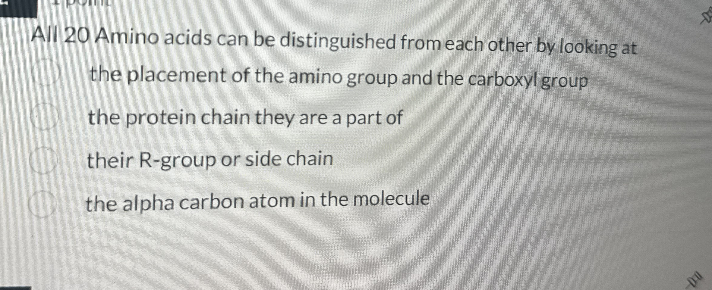 Solved All 20 ﻿Amino acids can be distinguished from each