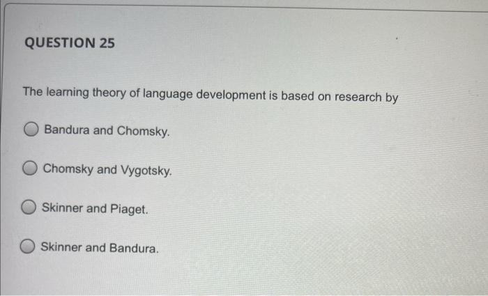 Bandura language development online theory