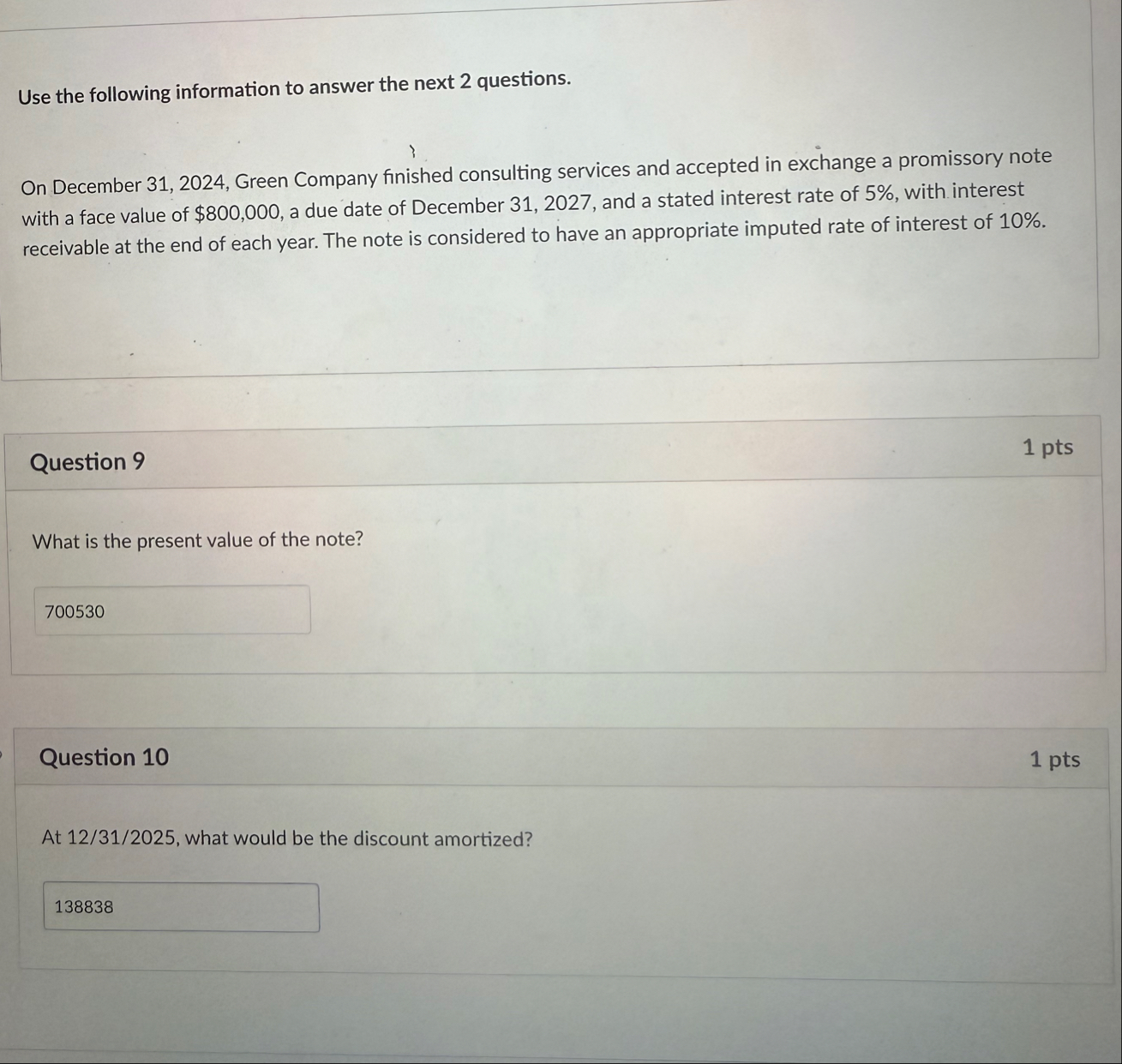 Solved Use the following information to answer the next 2 | Chegg.com