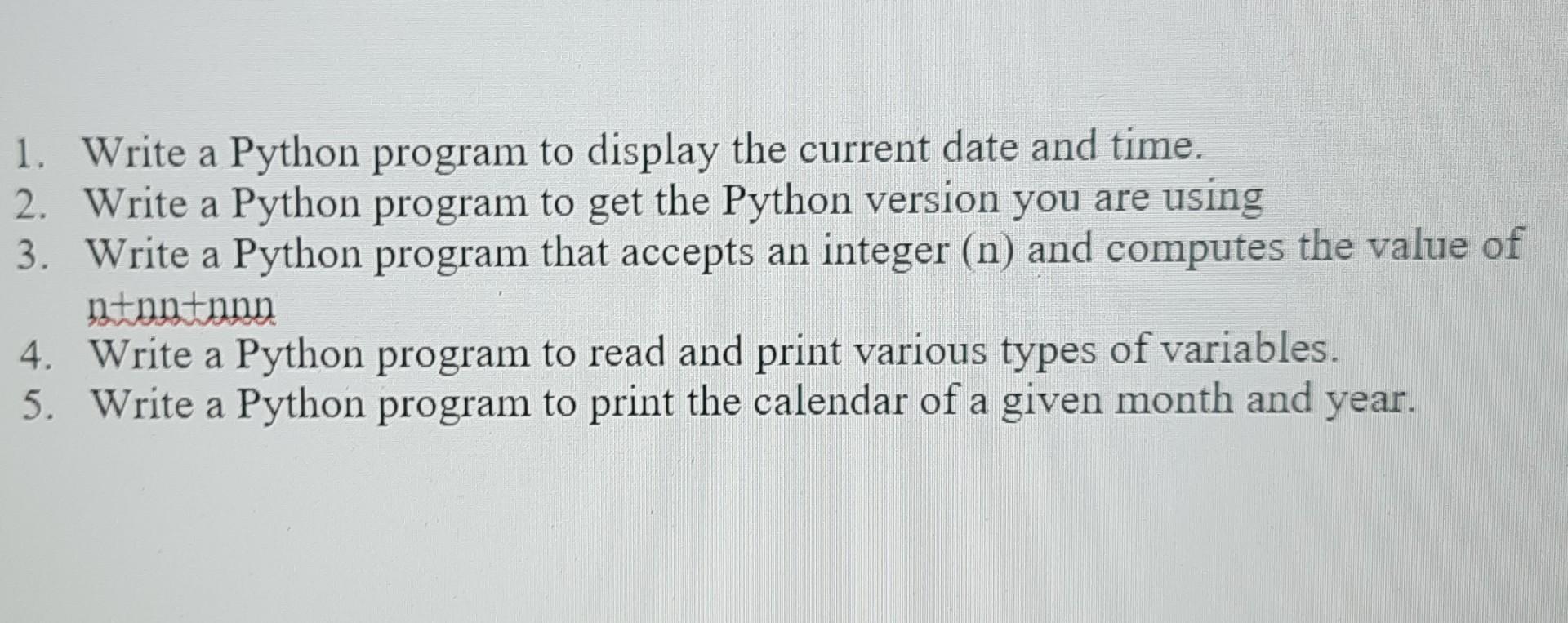 Python Get Current Date