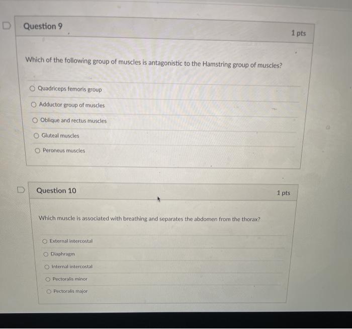Solved D Question 9 1 pts Which of the following group of | Chegg.com