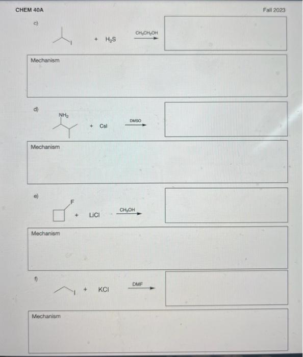 Solved 7. The following reaction of compounds below. Place a | Chegg.com