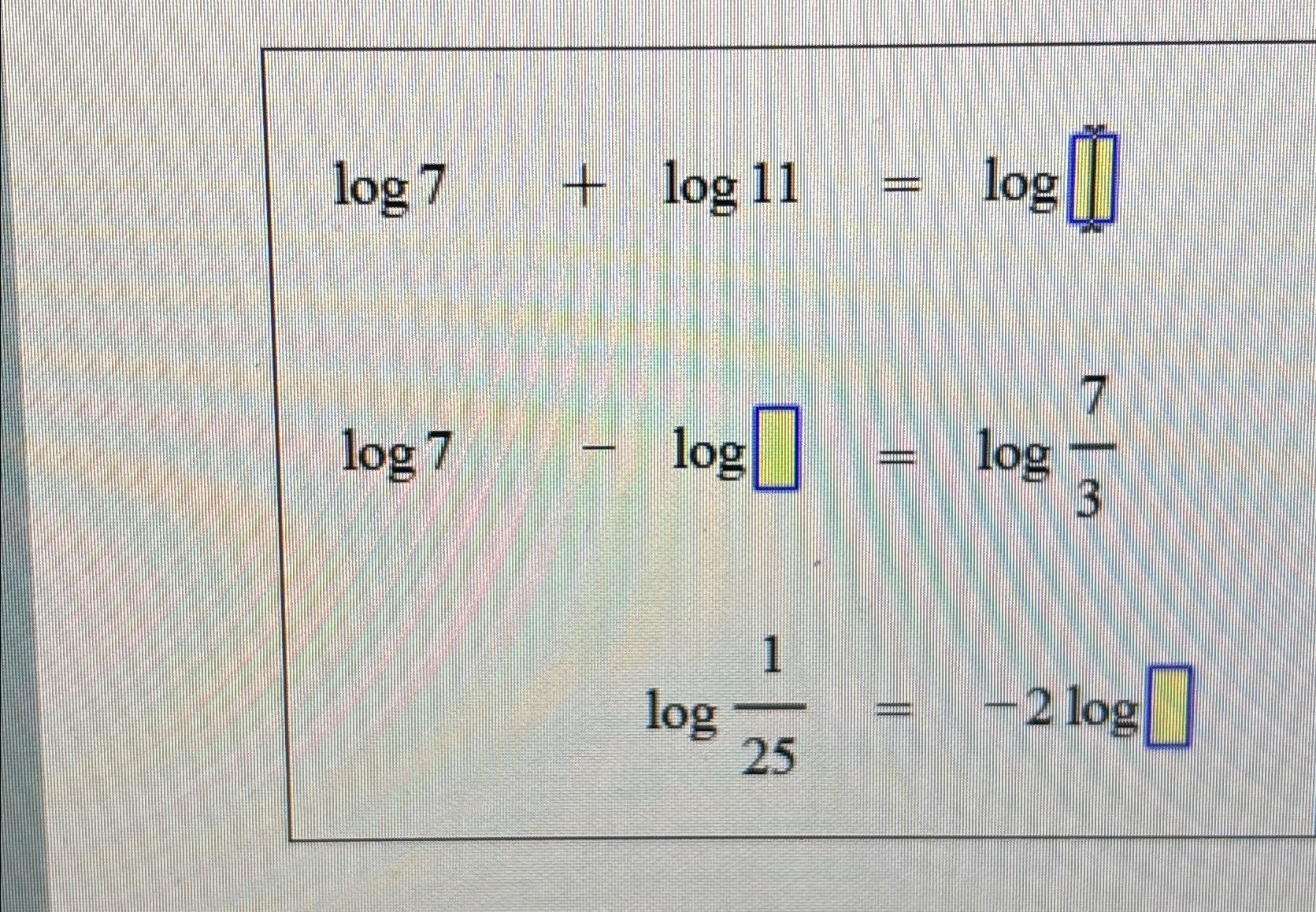 log корень 7 7^3