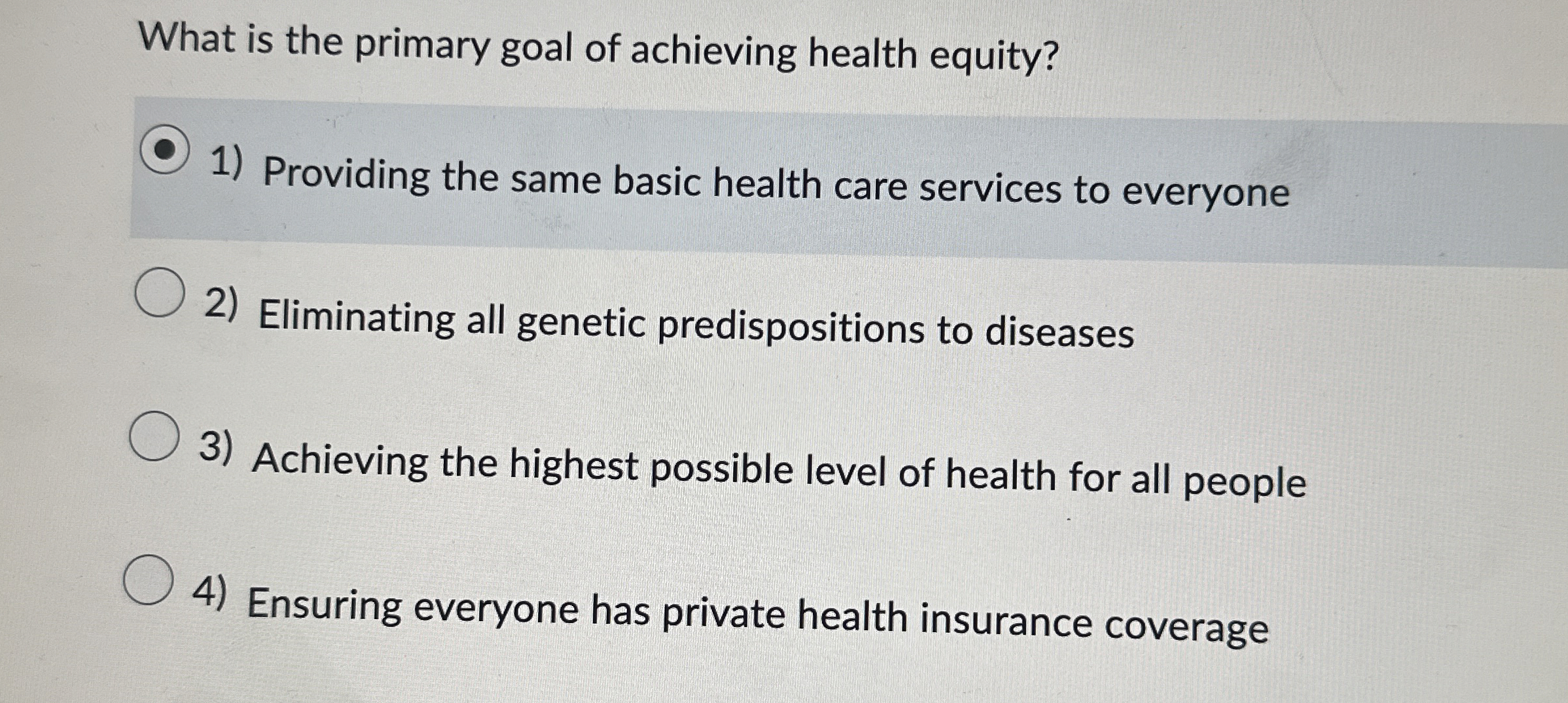Solved What is the primary goal of achieving health | Chegg.com