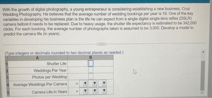 Solved With the growth of digital photography, a young | Chegg.com