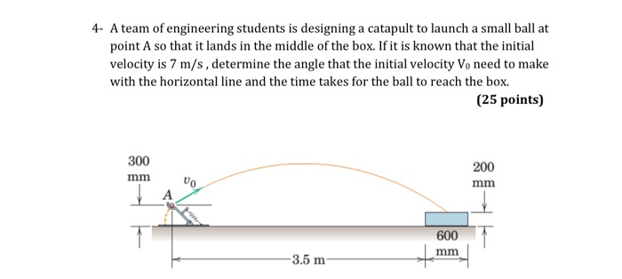 Solved 4- A team of engineering students is designing a | Chegg.com