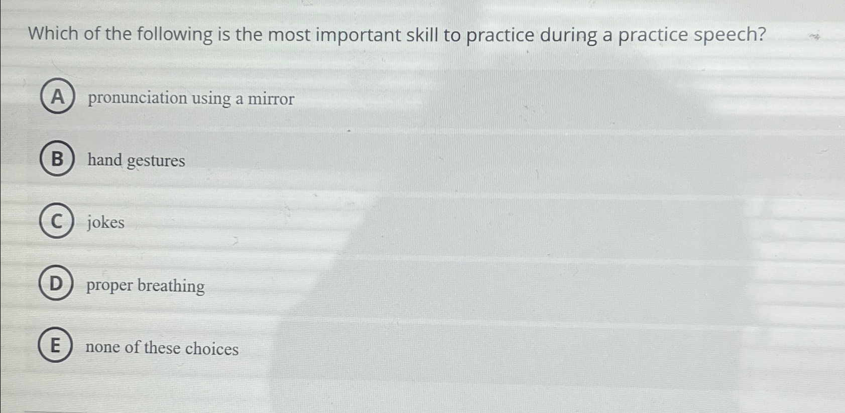 Solved Which of the following is the most important skill to | Chegg.com