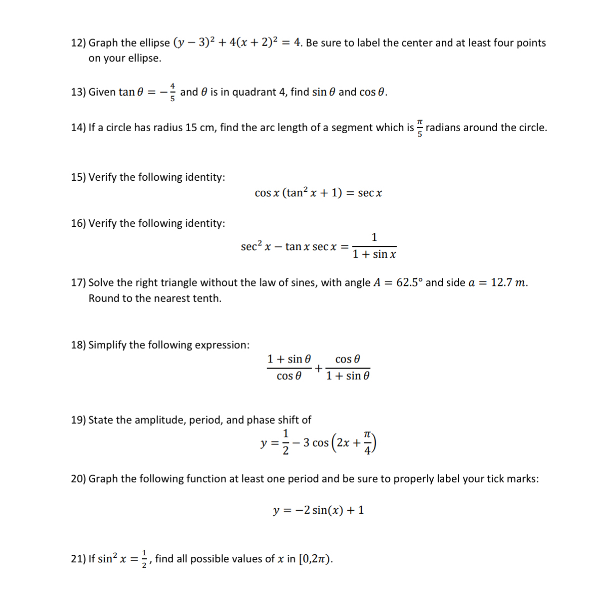 Solved Plz answe as many as you can Graph the ellipse | Chegg.com