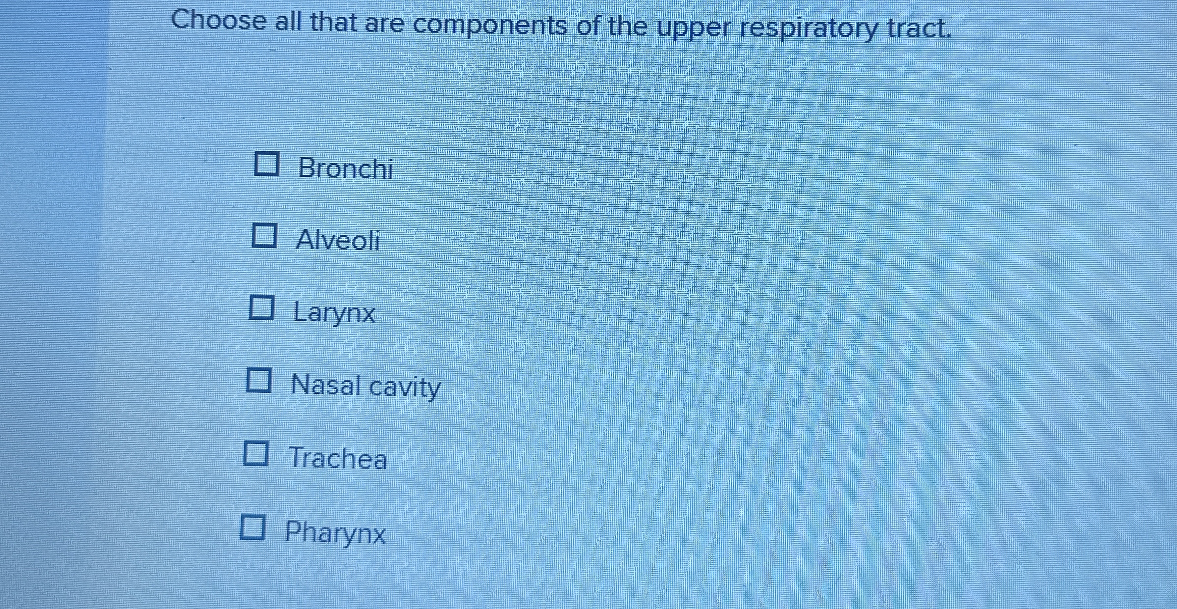 Solved Choose all that are components of the upper