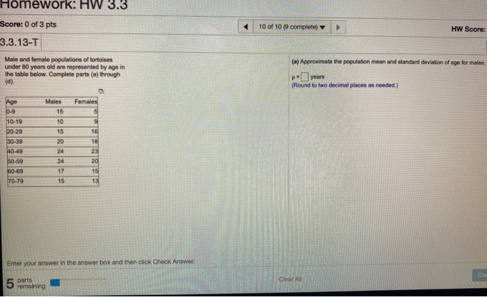 Solved Part (A) Approximate the population mean and standard | Chegg.com