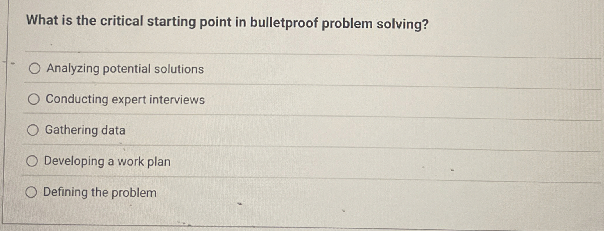 Solved What is the critical starting point in bulletproof | Chegg.com