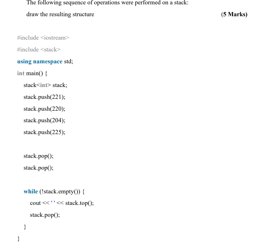 Solved The following sequence of operations were performed | Chegg.com