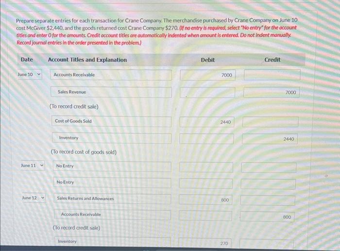Solved Prepare separate entries for each transaction for | Chegg.com