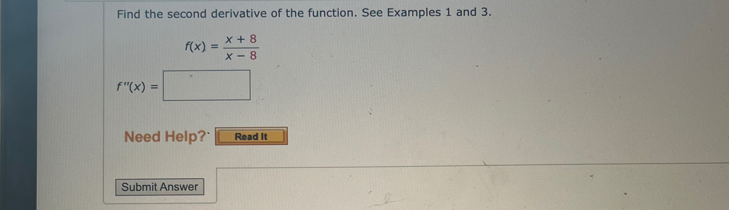 Solved Find The Second Derivative Of The Function See