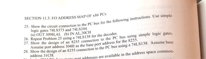 Solved SECTION 11.3: I/O ADDRESS MAP OF x86 PCS circuit | Chegg.com