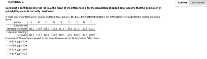 Solved 1 points Save Answer QUESTION 1 Solve the problem. A | Chegg.com