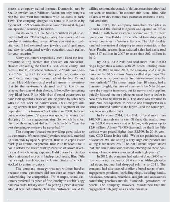 Competitive strategy of blue nile and zale picture