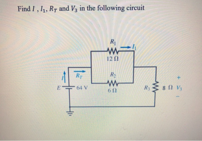 Solved Find I, 11, Ry and V3 in the following circuit RI w | Chegg.com