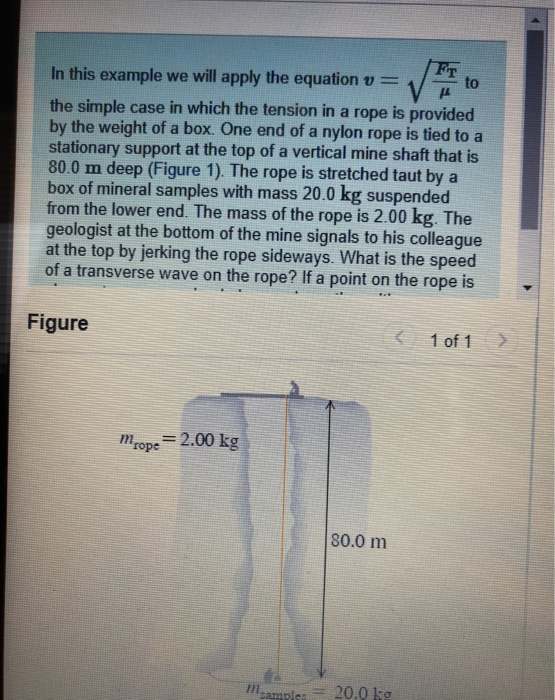 Solved In this example we will apply the equation v= to the | Chegg.com