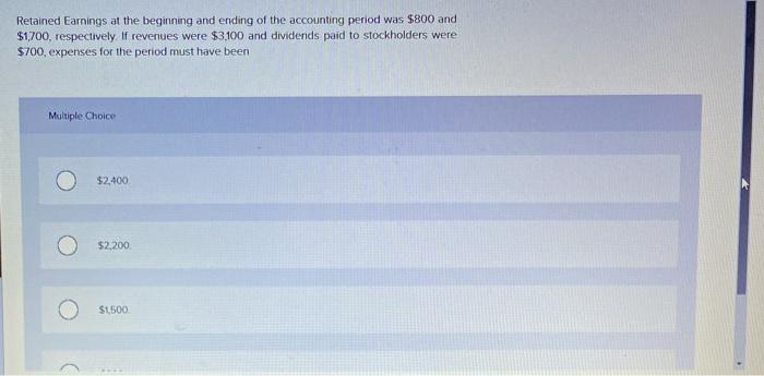 Solved Retained Earnings At The Beginning And Ending Of The | Chegg.com