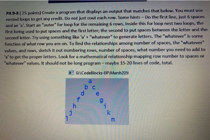 Solved PA 9-3 ( 25 points) Create a program that displays an | Chegg.com