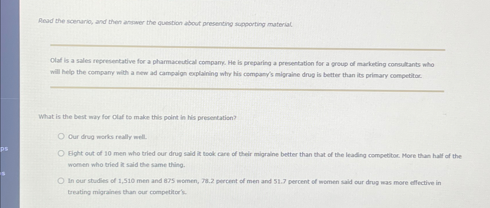 Solved Read the scenario, and then answer the question about | Chegg.com