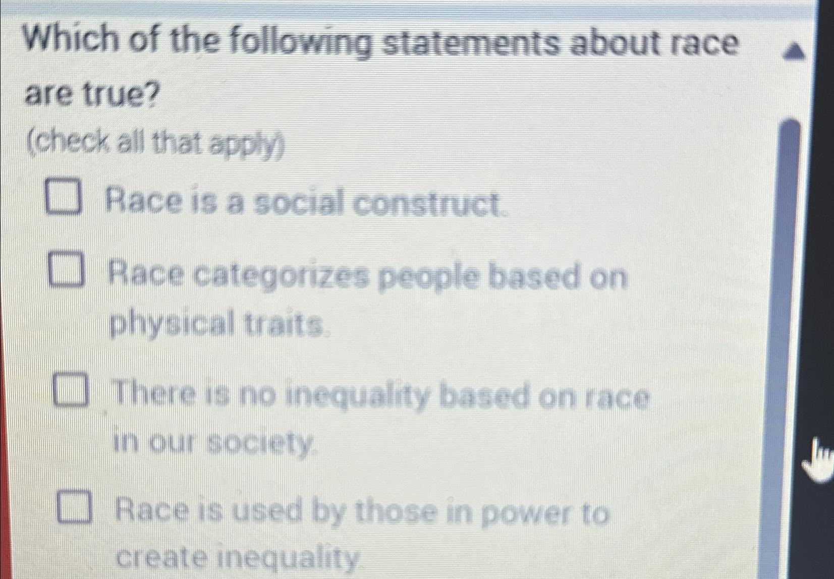 which of the following statements is false about race and healthcare