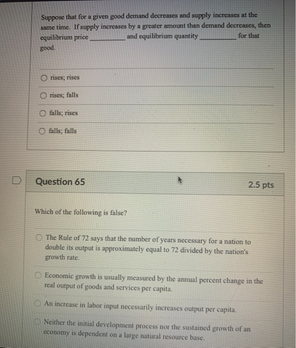 Solved Suppose that for a given good demand decreases and | Chegg.com