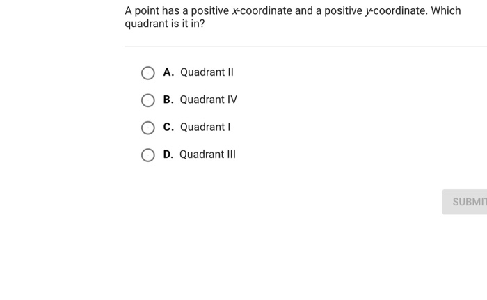 Solved A point has a positive x-coordinate and a positive | Chegg.com