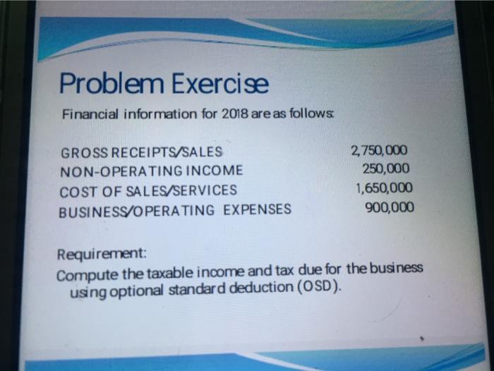Solved 11e tax rates Problem Exercise Financial information | Chegg.com