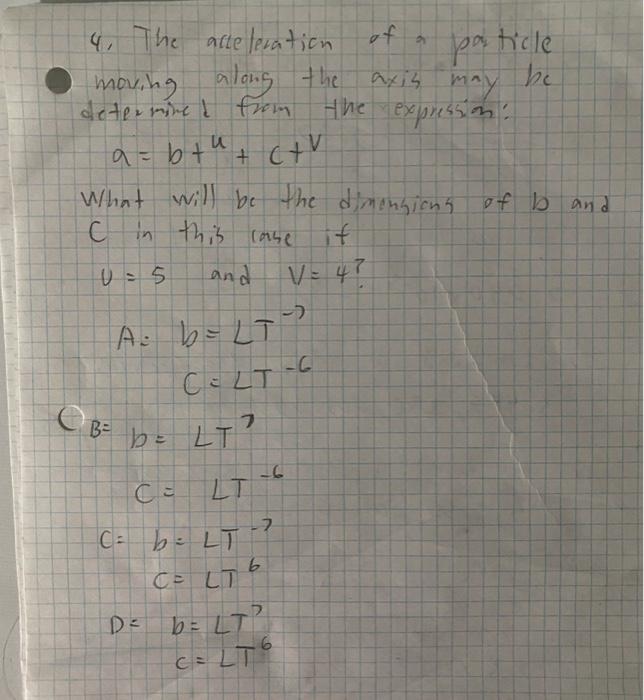 Solved The Acceleration Of A Particle Moving Along The X | Chegg.com