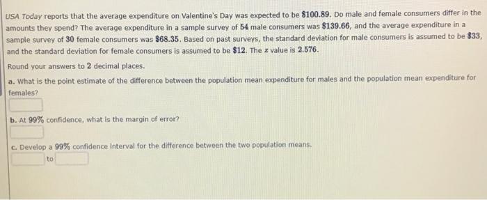 Solved a. what is the point estimate of difference between | Chegg.com
