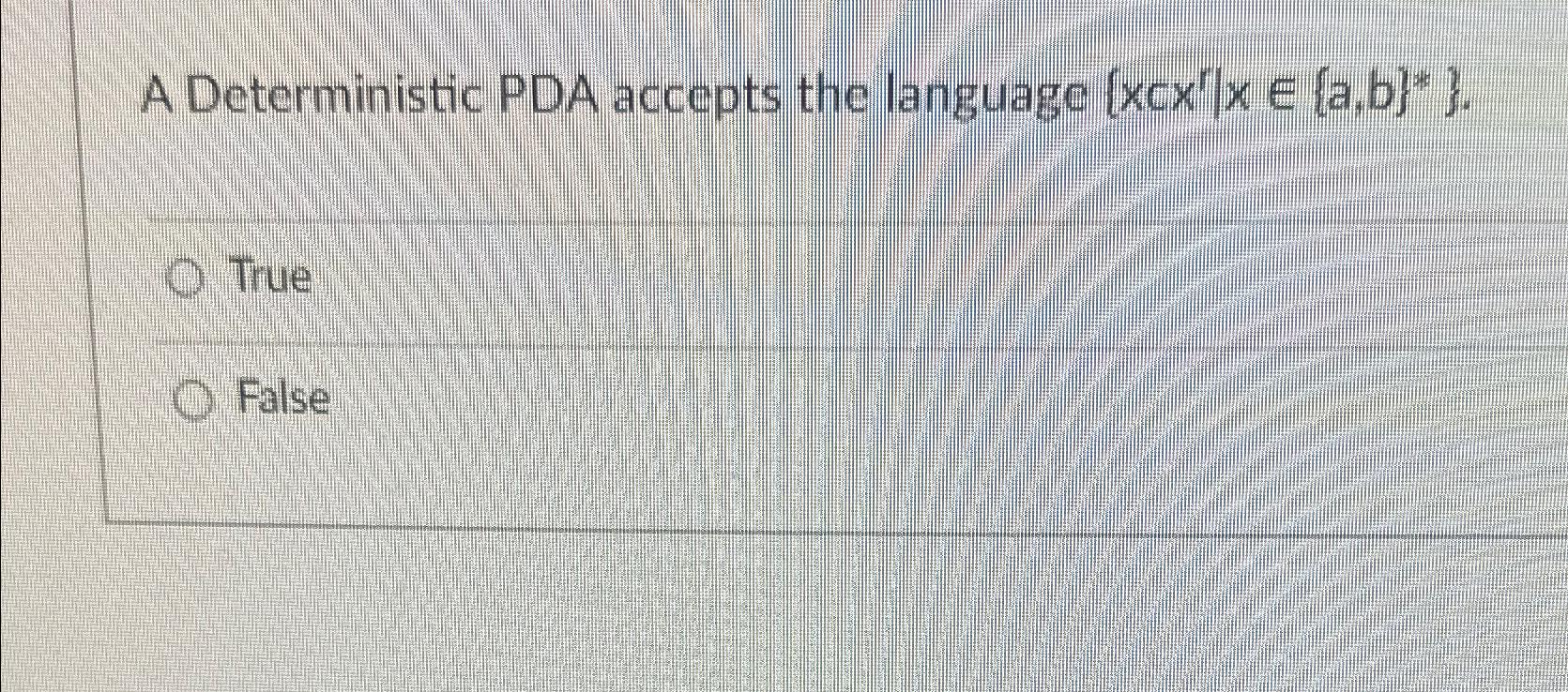 Solved A Deterministic PDA accepts the language