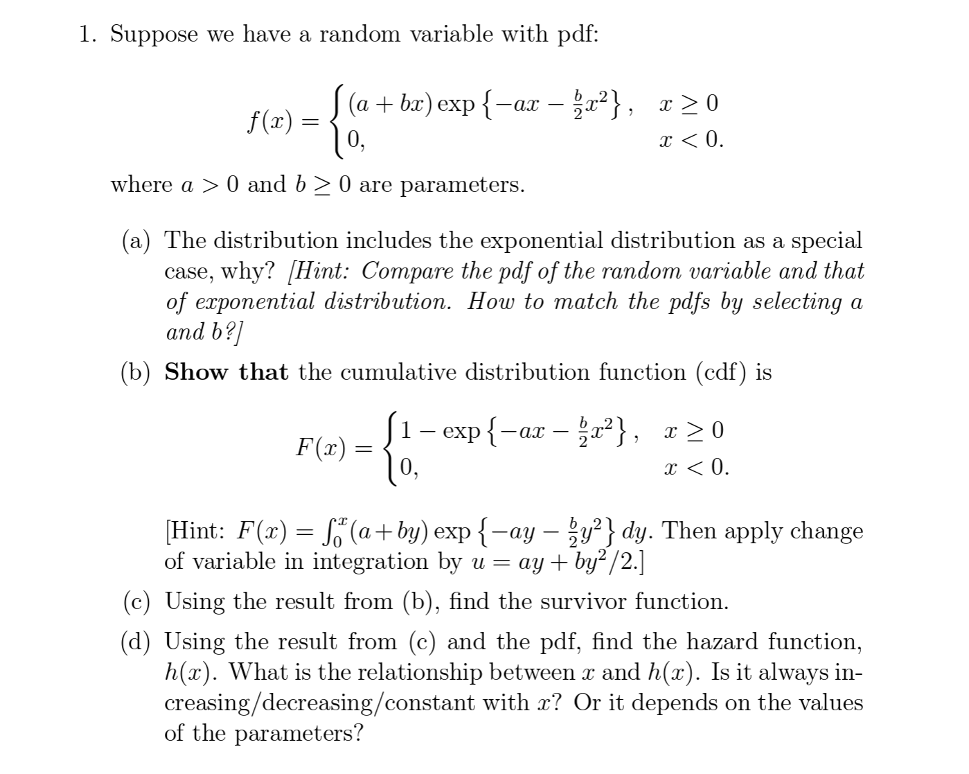Solved Suppose we have a random variable with | Chegg.com