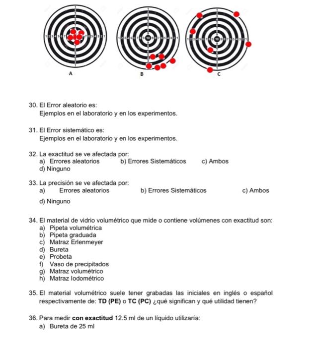 30. El Error aleatorio es: Ejemplos en el laboratorio y en los experimentos. 31. El Error sistemático es: Ejemplos en el labo