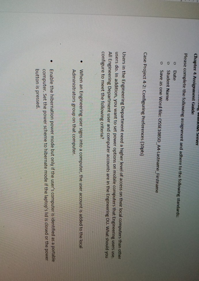 Solved vows Server Chapter 4 Assignment Guide Please | Chegg.com