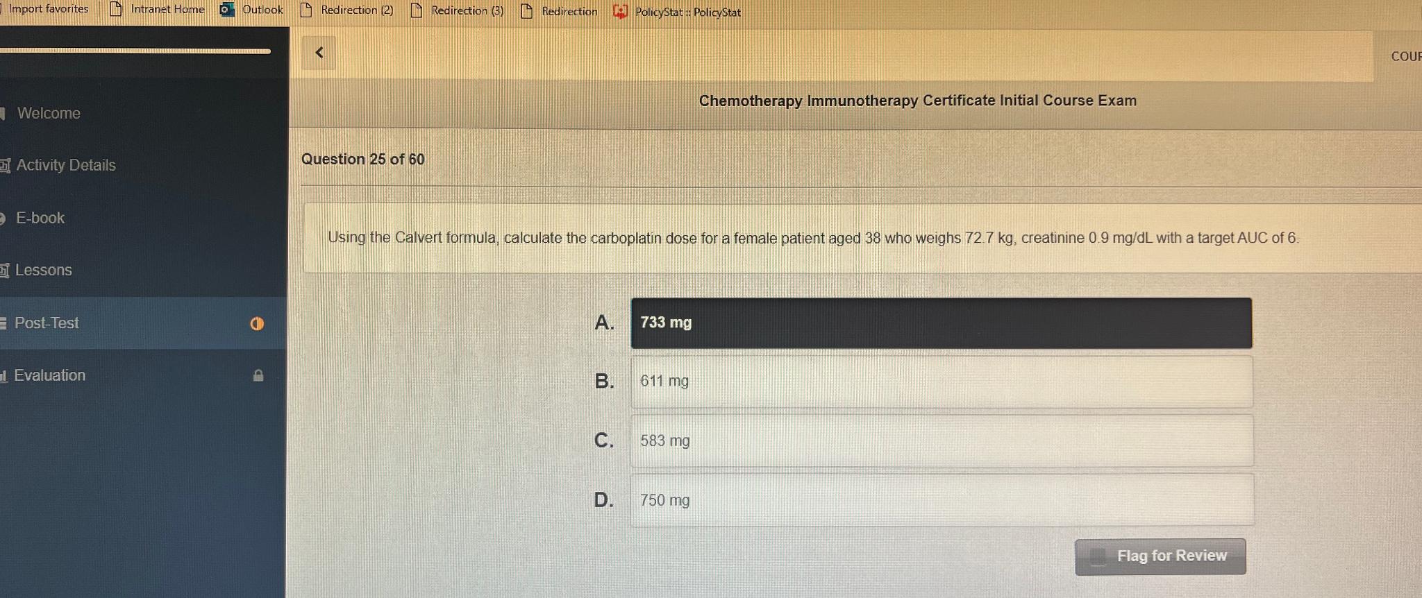 Solved Chemotherapy Immunotherapy Certificate Initial Course | Chegg.com