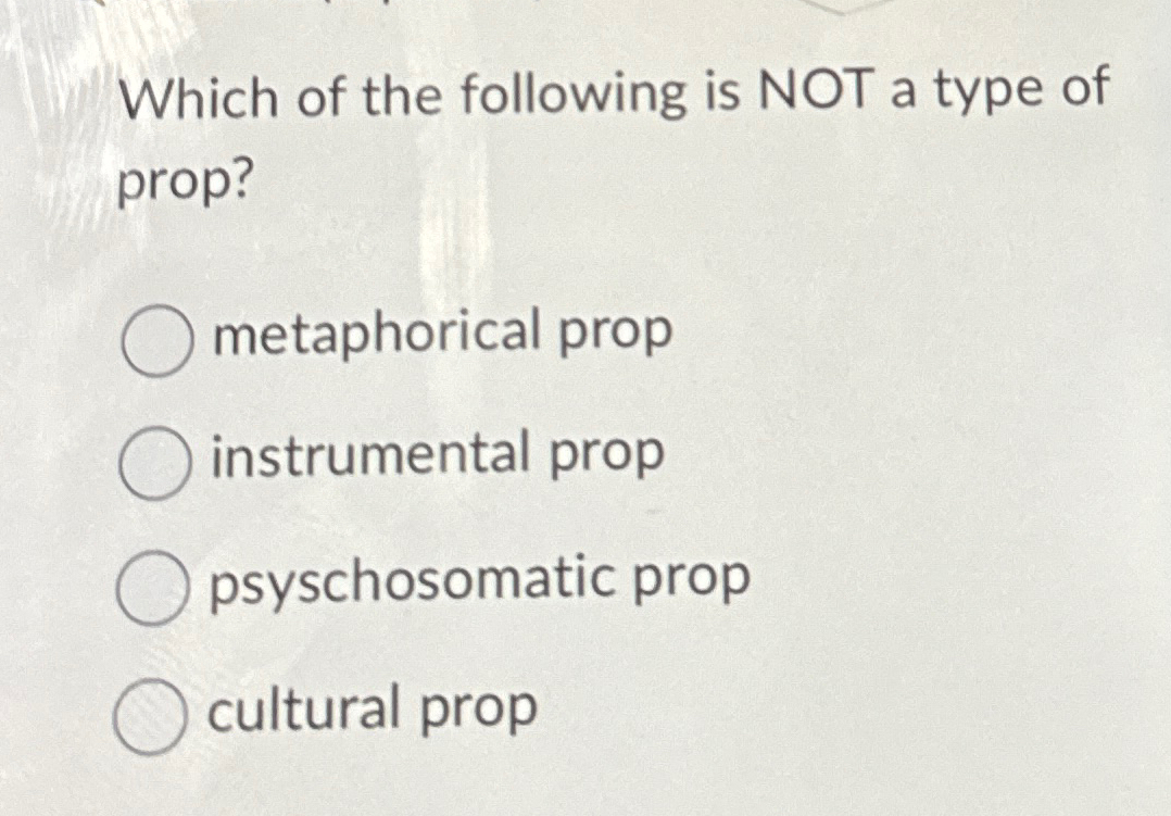 Solved Which of the following is NOT a type of
