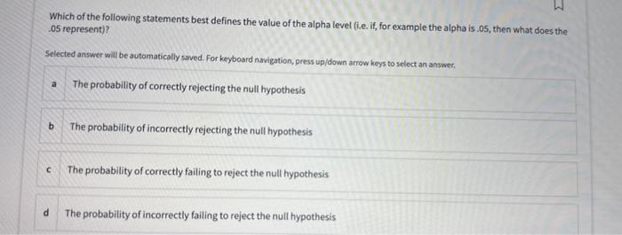 Solved Which of the following statements best defines the | Chegg.com