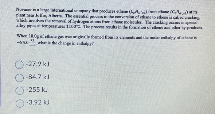 Solved Novacor is a large international company that Chegg