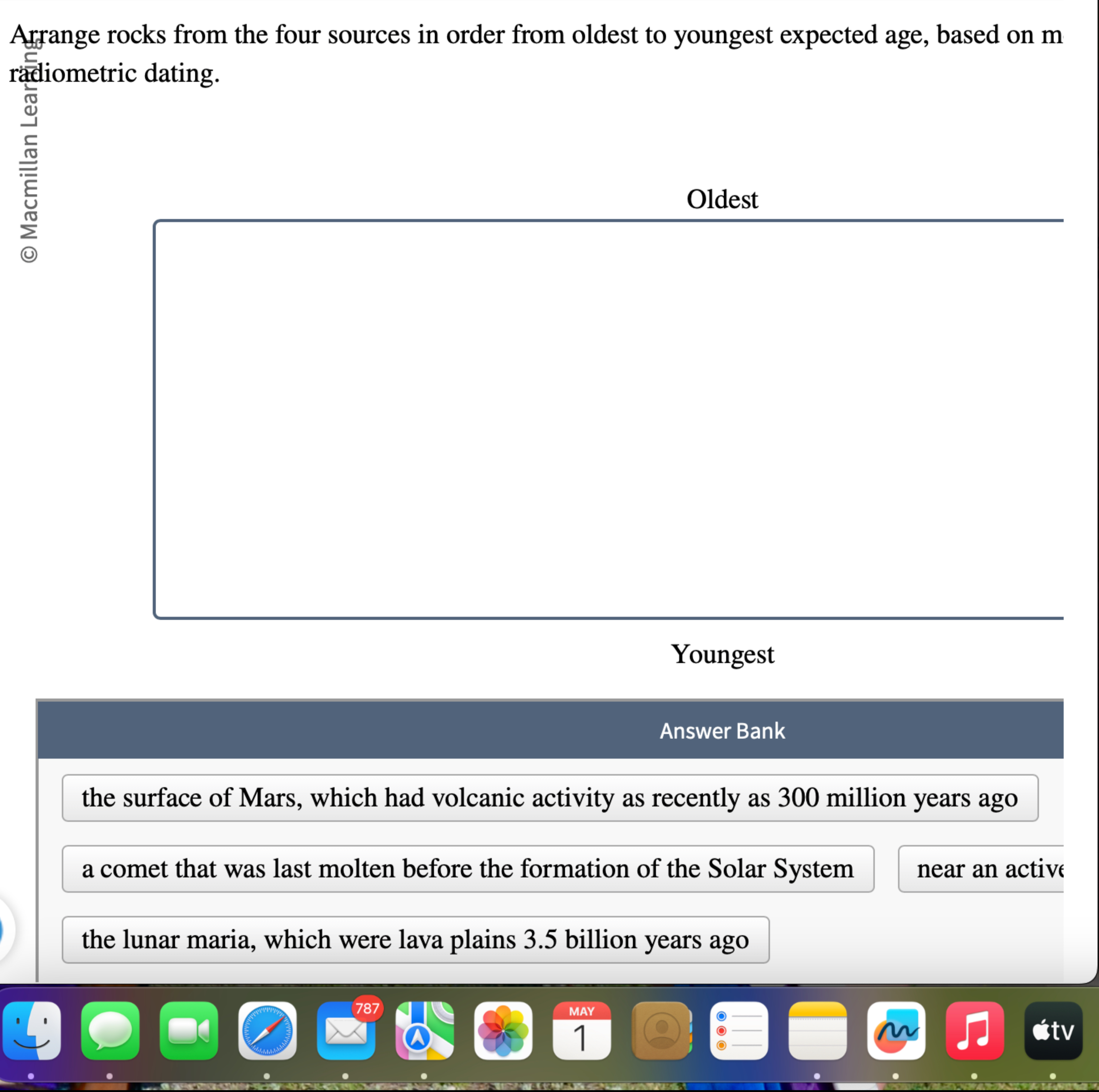 Solved Arrange rocks from the four sources in order from | Chegg.com